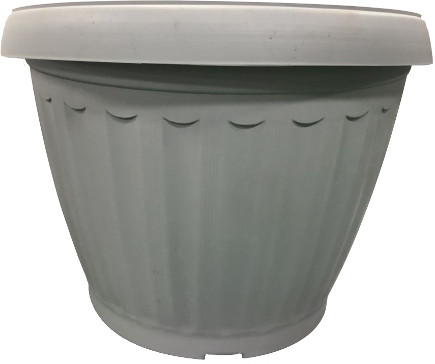 19.5 Cascade Urn Grey - 8 per case - Decorative Planters